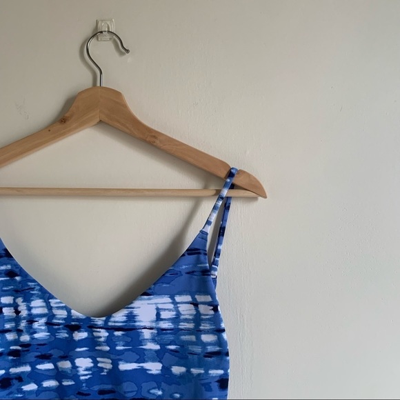 Aerie by American Eagle Blue Scoop Low Back Cheeky Side Cut Out One Piece - Picture 3 of 8